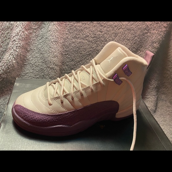 Jordan Shoes - Air Jordan 12 Retro GS (Desert Sand/Pro Purple)